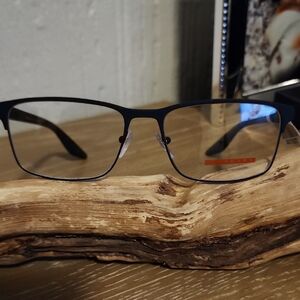 Prada Metal Frame Rectangle Eyeglasses